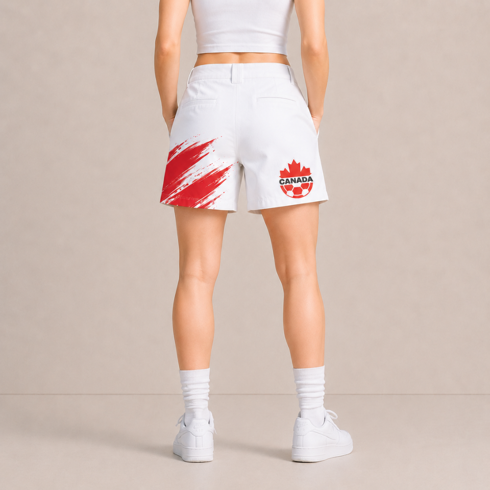 World Cup 2026 Canada Football Fan Printed Twill Shorts