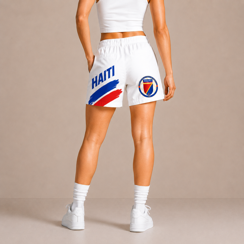 World Cup 2026 Haiti Football Fan Printed Twill Shorts