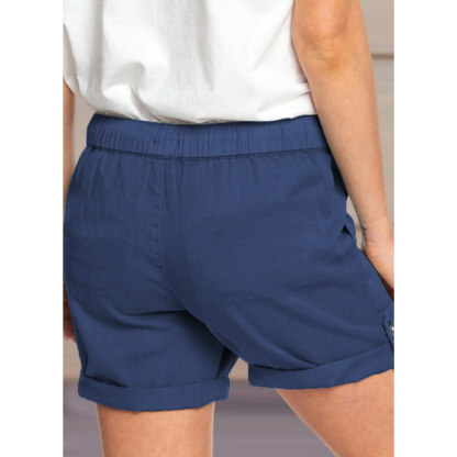 Solid Color Straight Leg Casual Shorts-My Comfy Pant