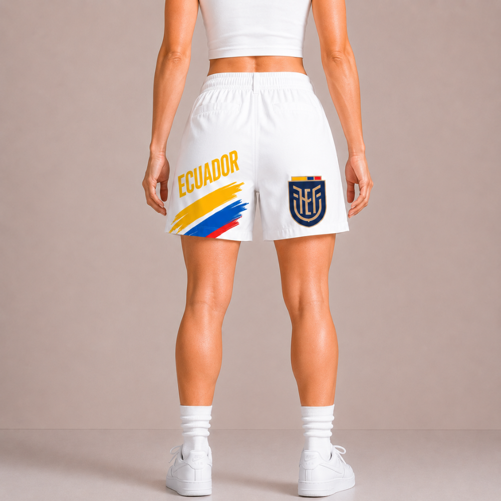 World Cup 2026 Ecuador Football Fan Printed Twill Shorts