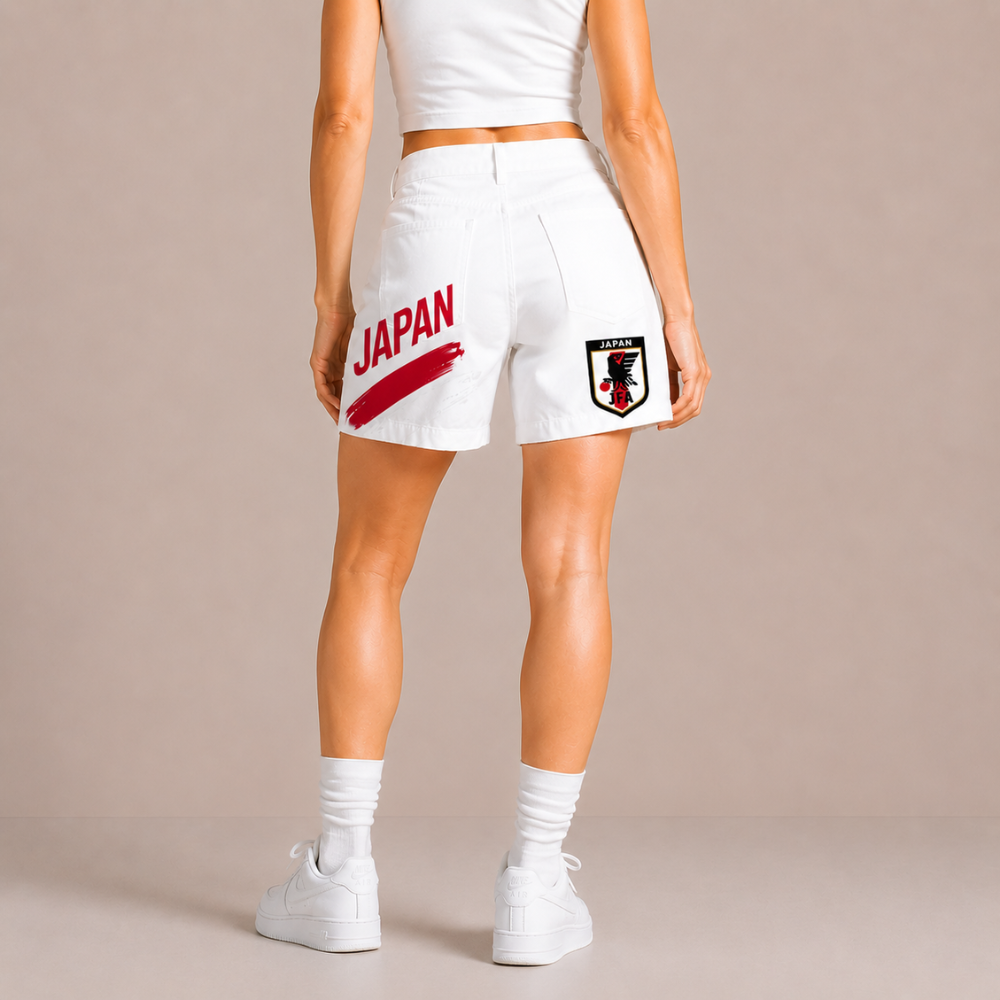 World Cup 2026 Japan Football Fan Printed Twill Shorts