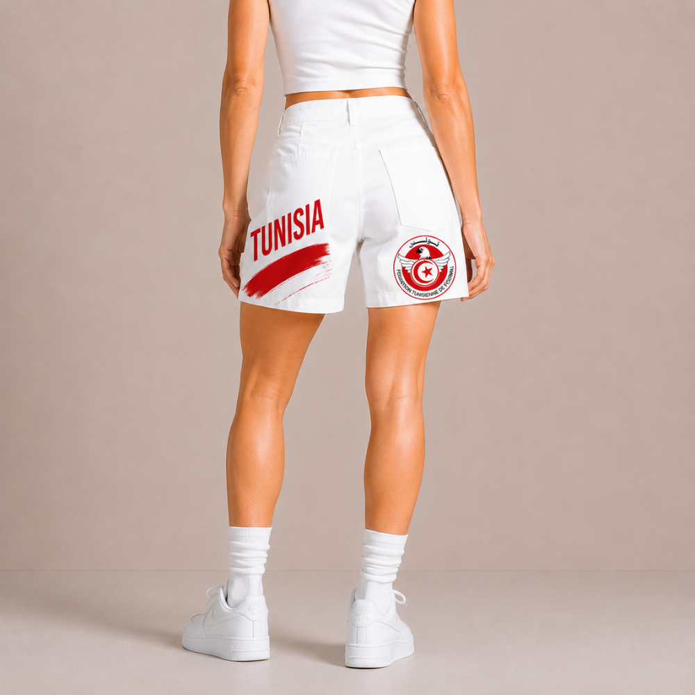 World Cup 2026 Tunisia Football Fan Printed Twill Shorts