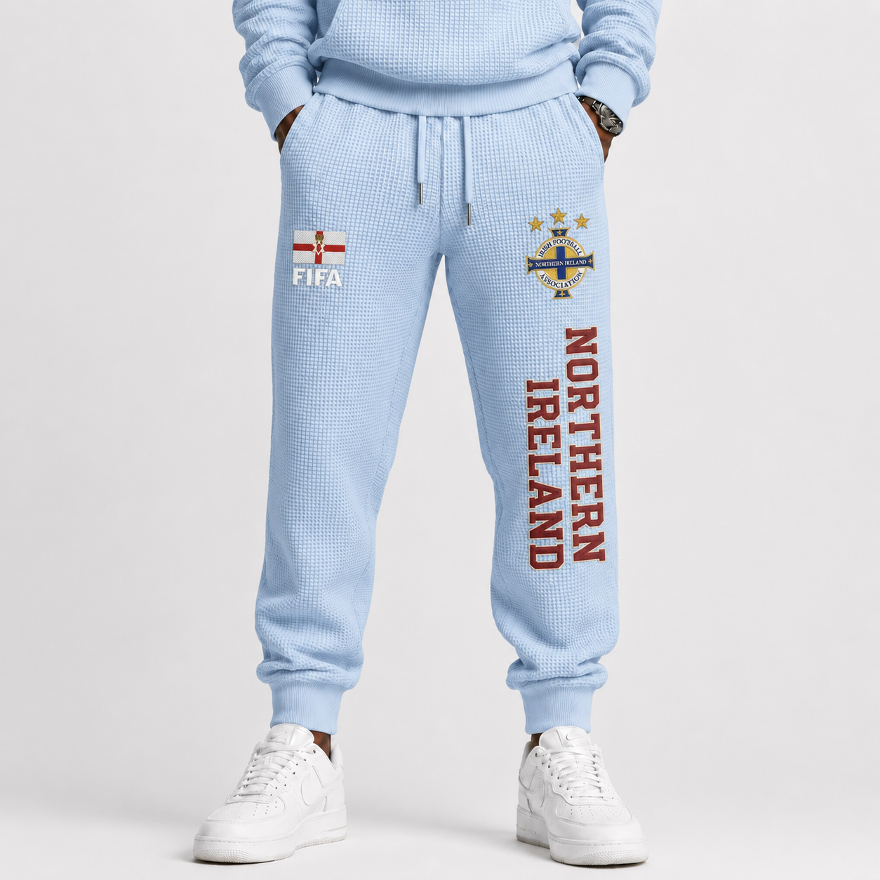 FIFA 2026 Northern Ireland Printed Waffle Football Fan Pants
