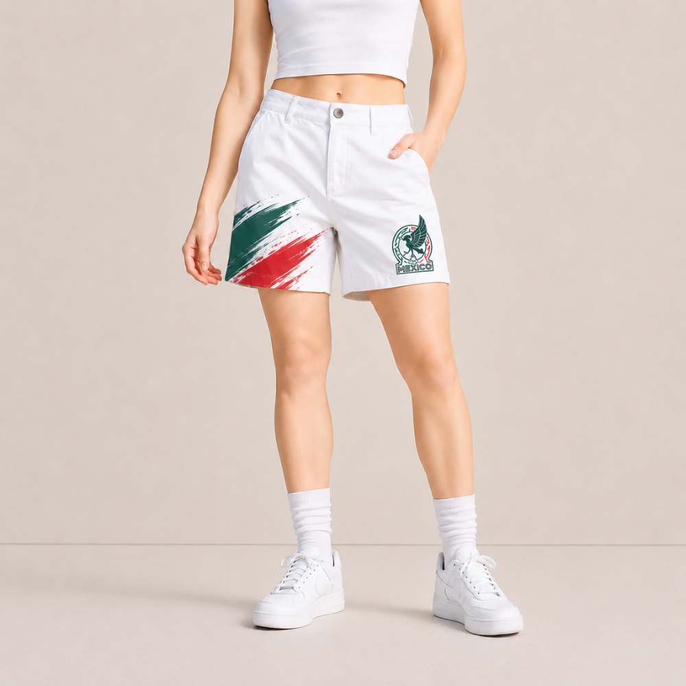 World Cup 2026 Mexico Football Fan Printed Twill Shorts