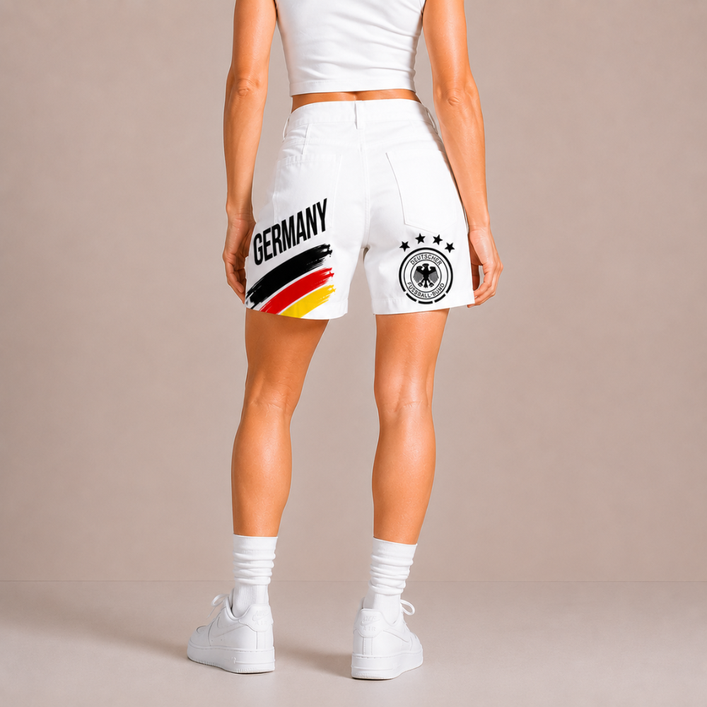 World Cup 2026 Germany Football Fan Printed Twill Shorts