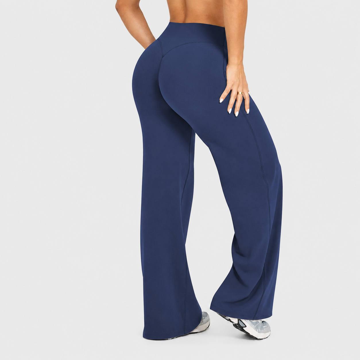 Casual Comfortable Wide Leg Knitted Sports Pant For Women