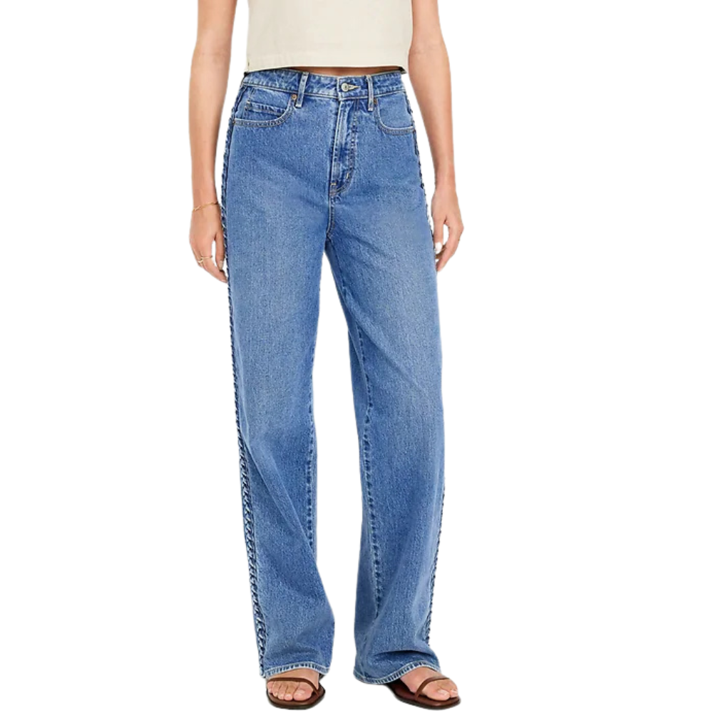 High Rise Straight Cut Wide Leg Jeans-My Comfy Pant