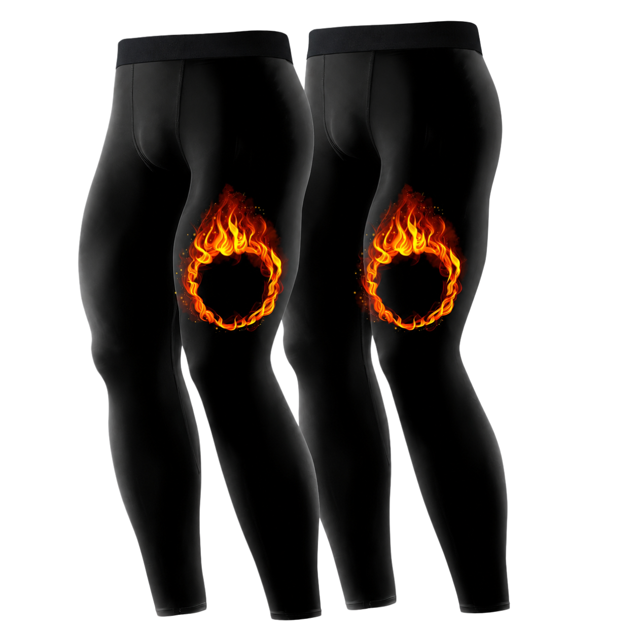 2 Pieces Casual Slim Fit Warm Long Trousers  For Men