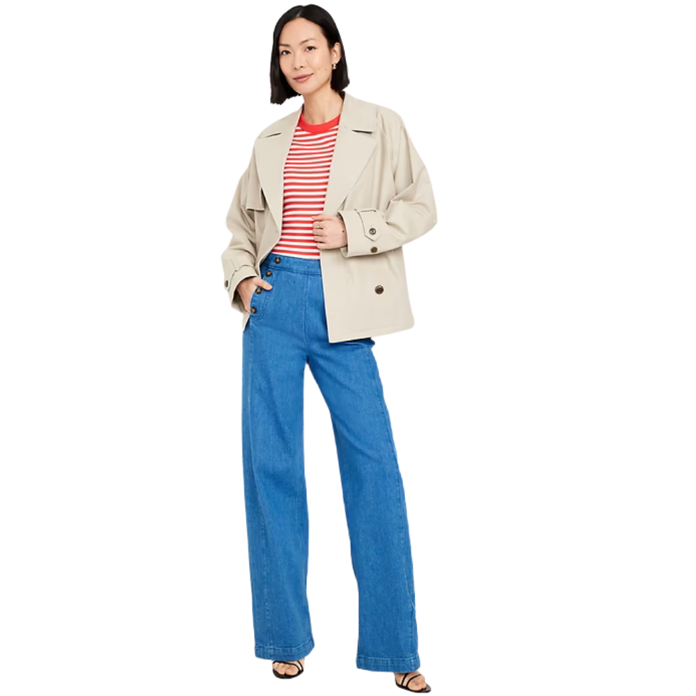 High Rise Full Length Wide Leg Denim Pants-My Comfy Pant