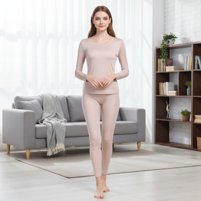 Women Mulberry Silk Thermal Long Set