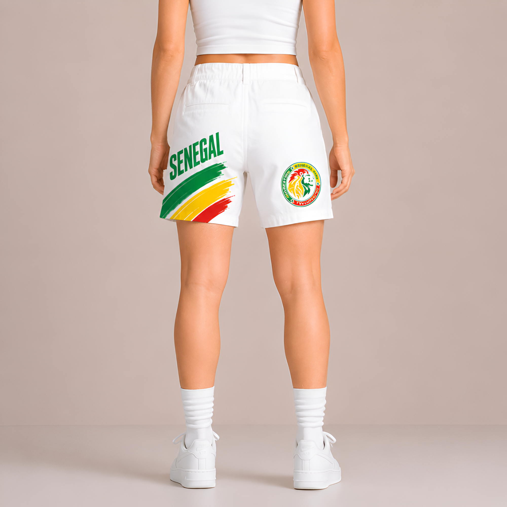 World Cup 2026 Senegal Football Fan Printed Twill Shorts