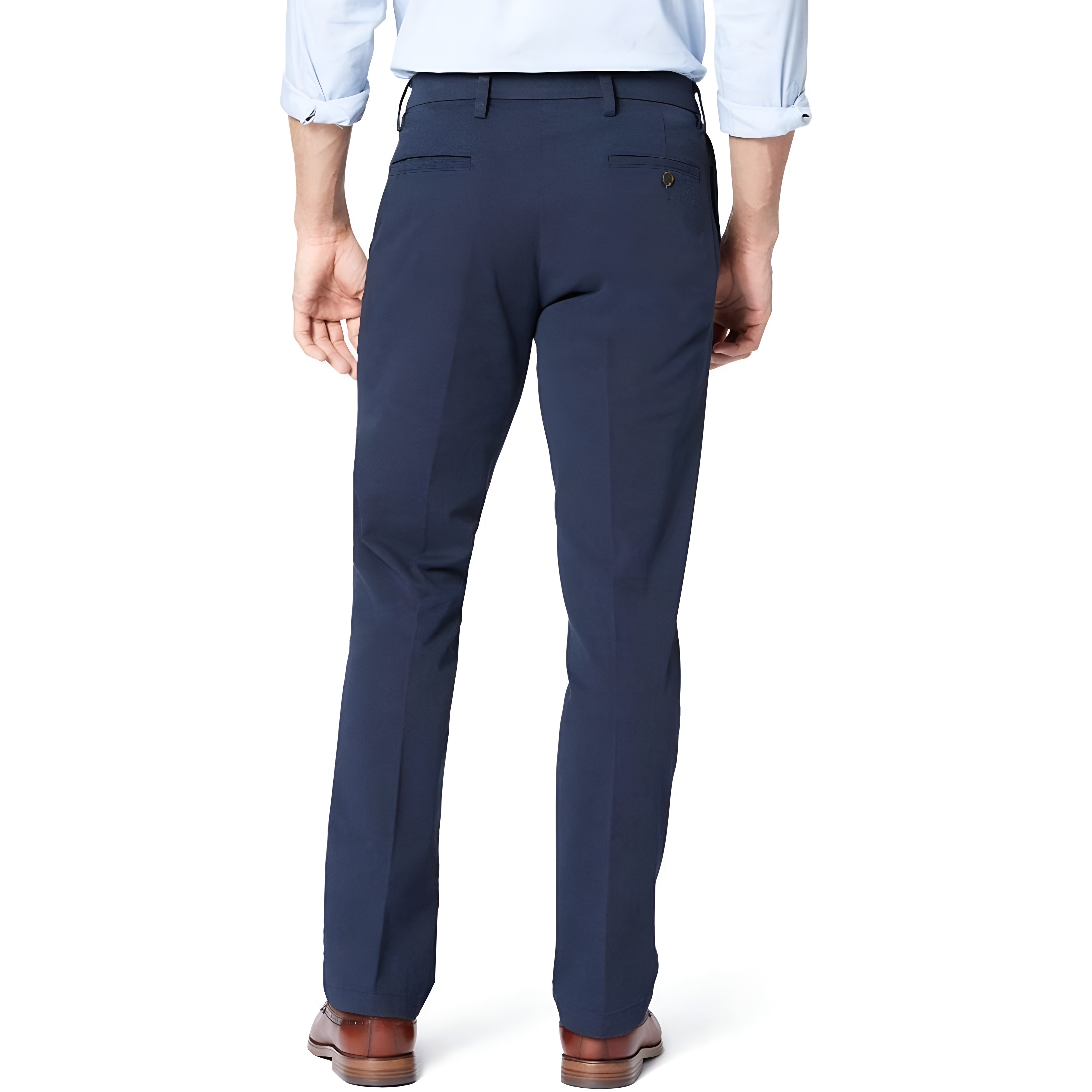 Slim Fit Casual Pants With Flex Comfort And Zipper Closure For Men