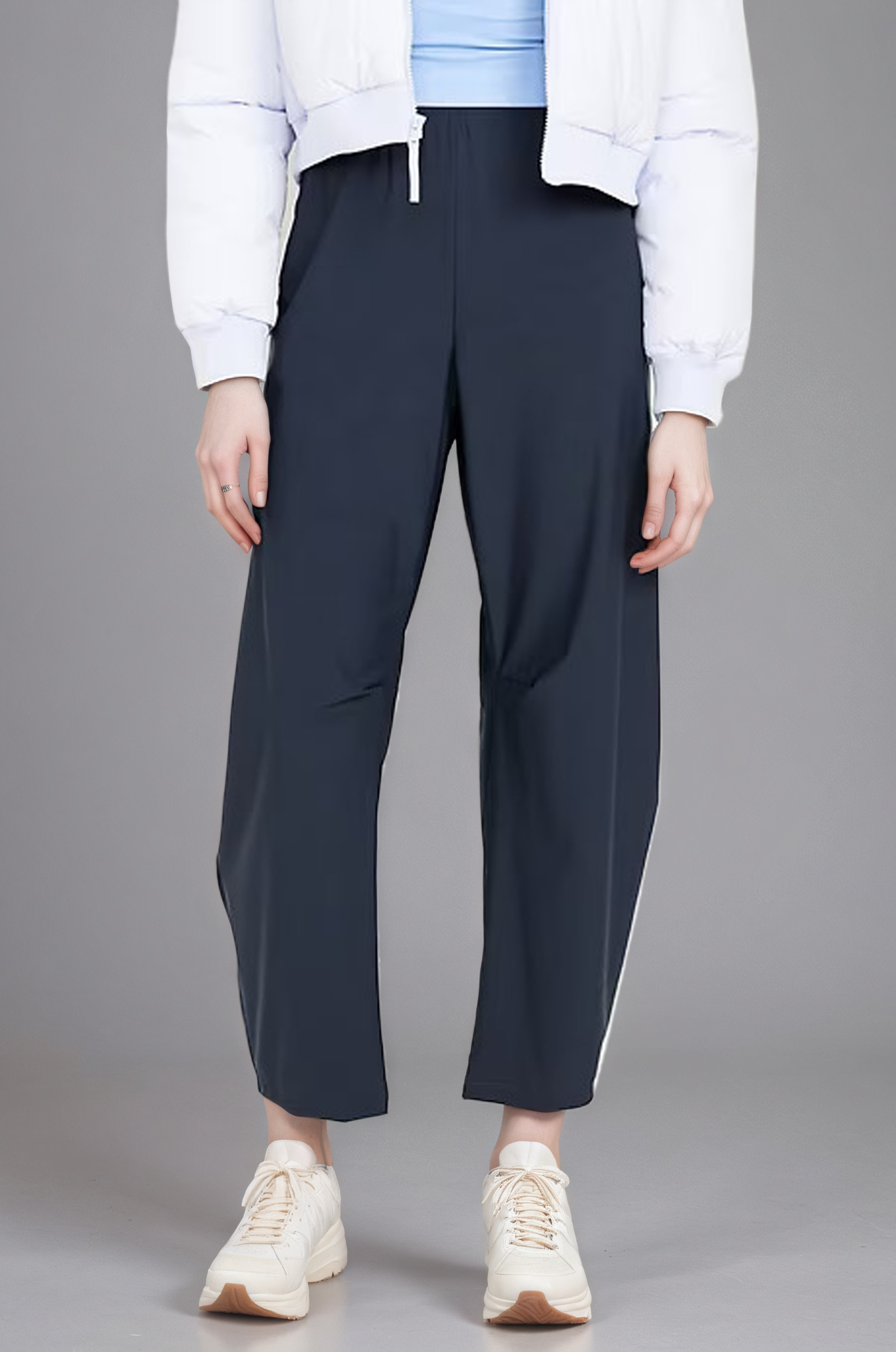 High-Waisted SleekTech Barrel Ankle Pants-My Comfy Pant