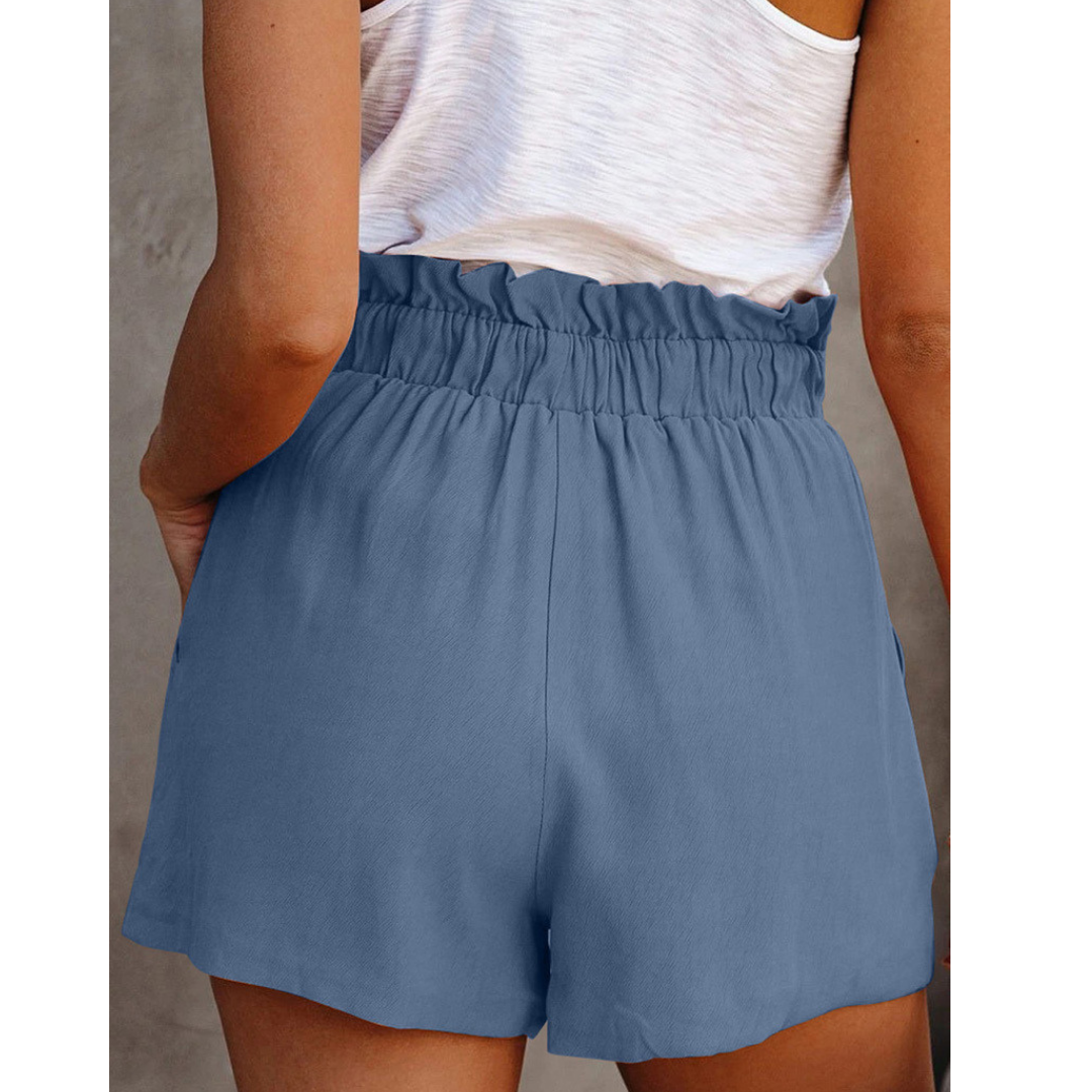 Tight Waisted Lace-Up Shorts-My Comfy PantTight Waisted Lace-Up Shorts - Image 3