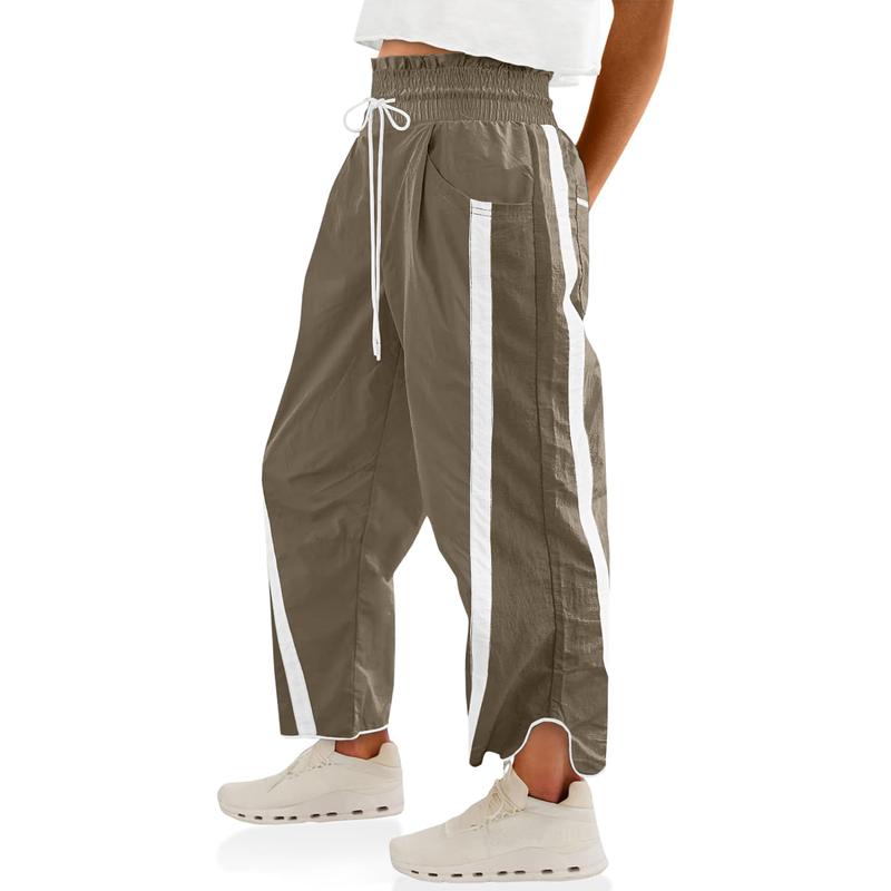 Lightweight Quick Dry Barrel Pants With Pockets