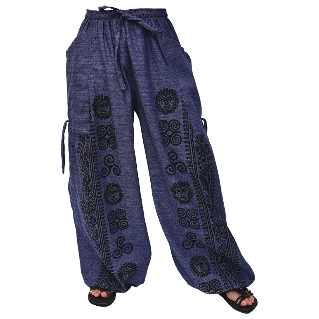 Casual Lounge Baggy Harem Yoga Pants With Adjustable Length And Pockets