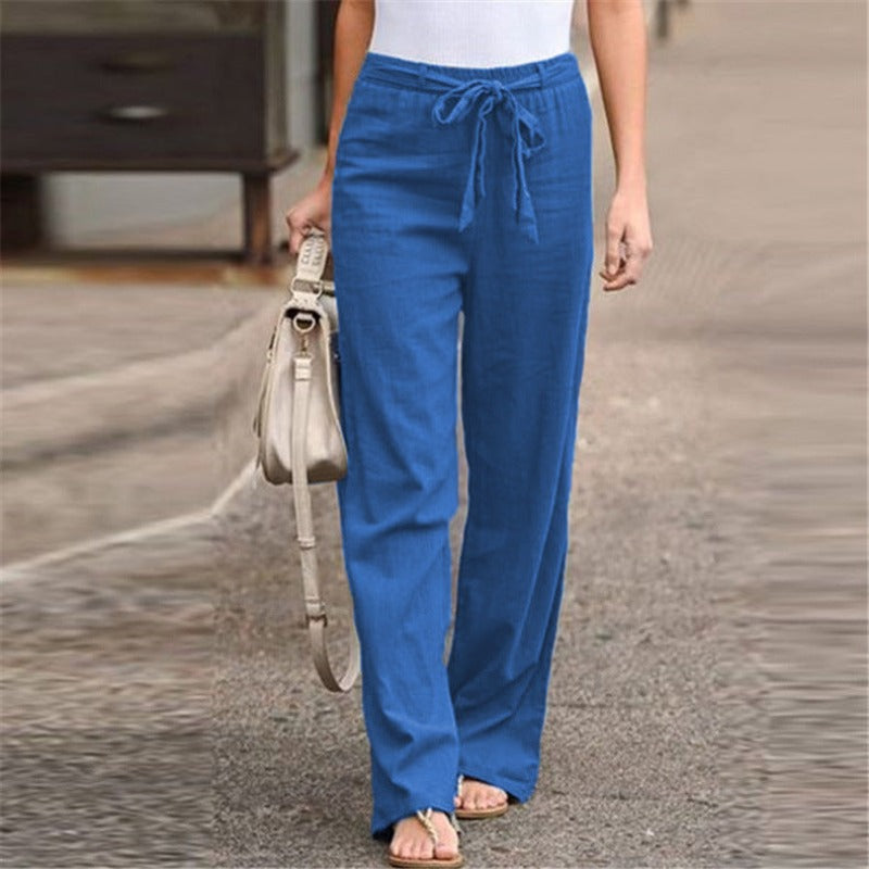 Loose Waist With Belt Wide Leg Pants-My Comfy PantLoose Waist With Belt Wide Leg Pants - Image 5