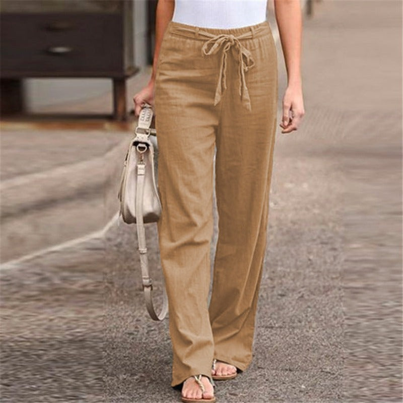 Loose Waist With Belt Wide Leg Pants-My Comfy PantLoose Waist With Belt Wide Leg Pants - Image 7