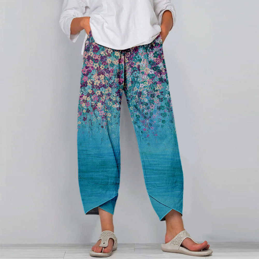 Hipster Small Floral Sportswear Pants-My Comfy Pant