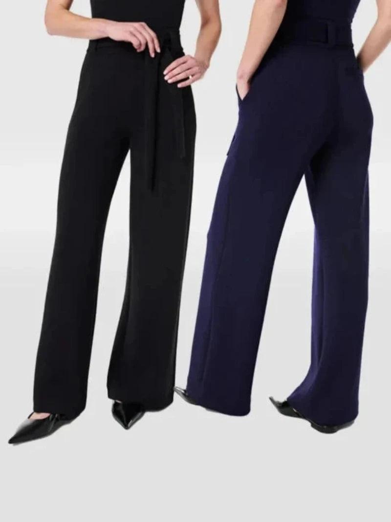 Tailored Trousers With Adjustable Belt-My Comfy Pant
