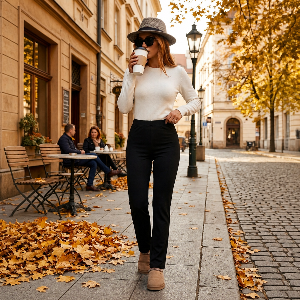 Casual Straight Stretch Commute Pants For Women