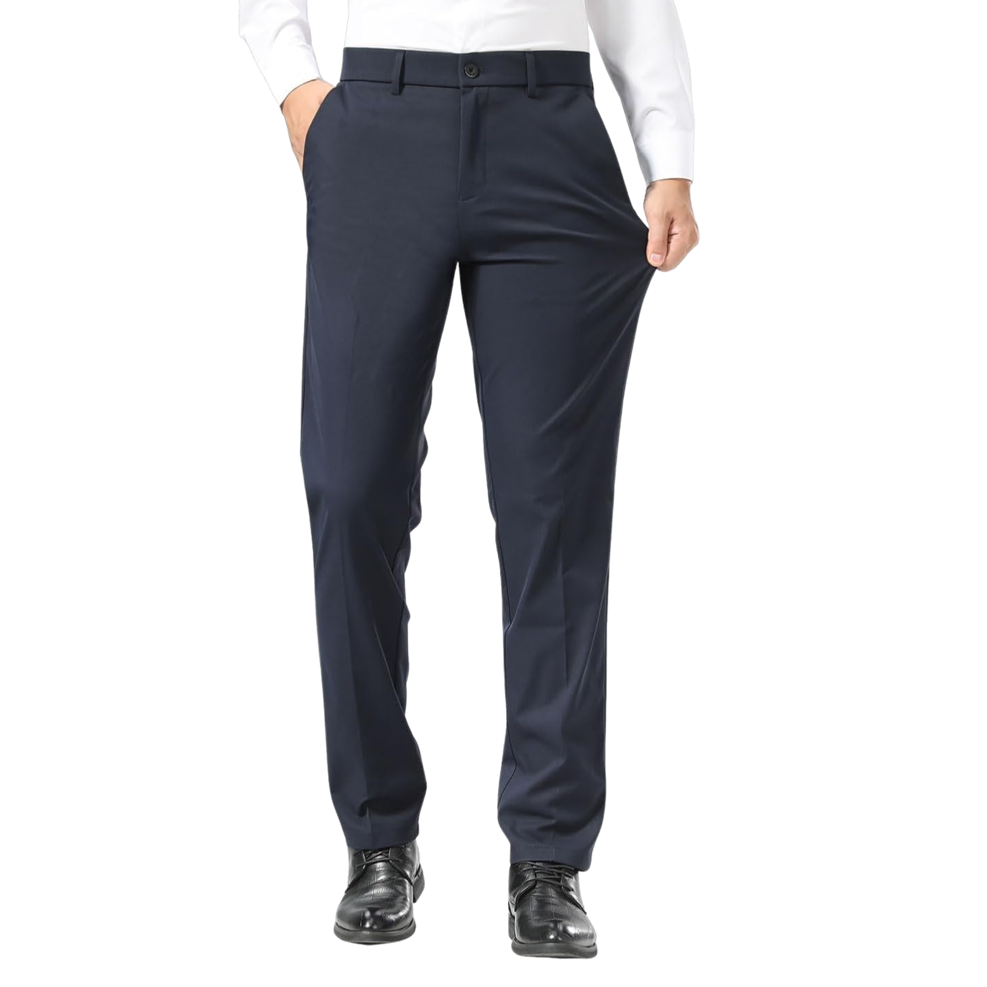Men's Slim Fit Dress Pants Stretch Khaki Pants Wrinkle Free