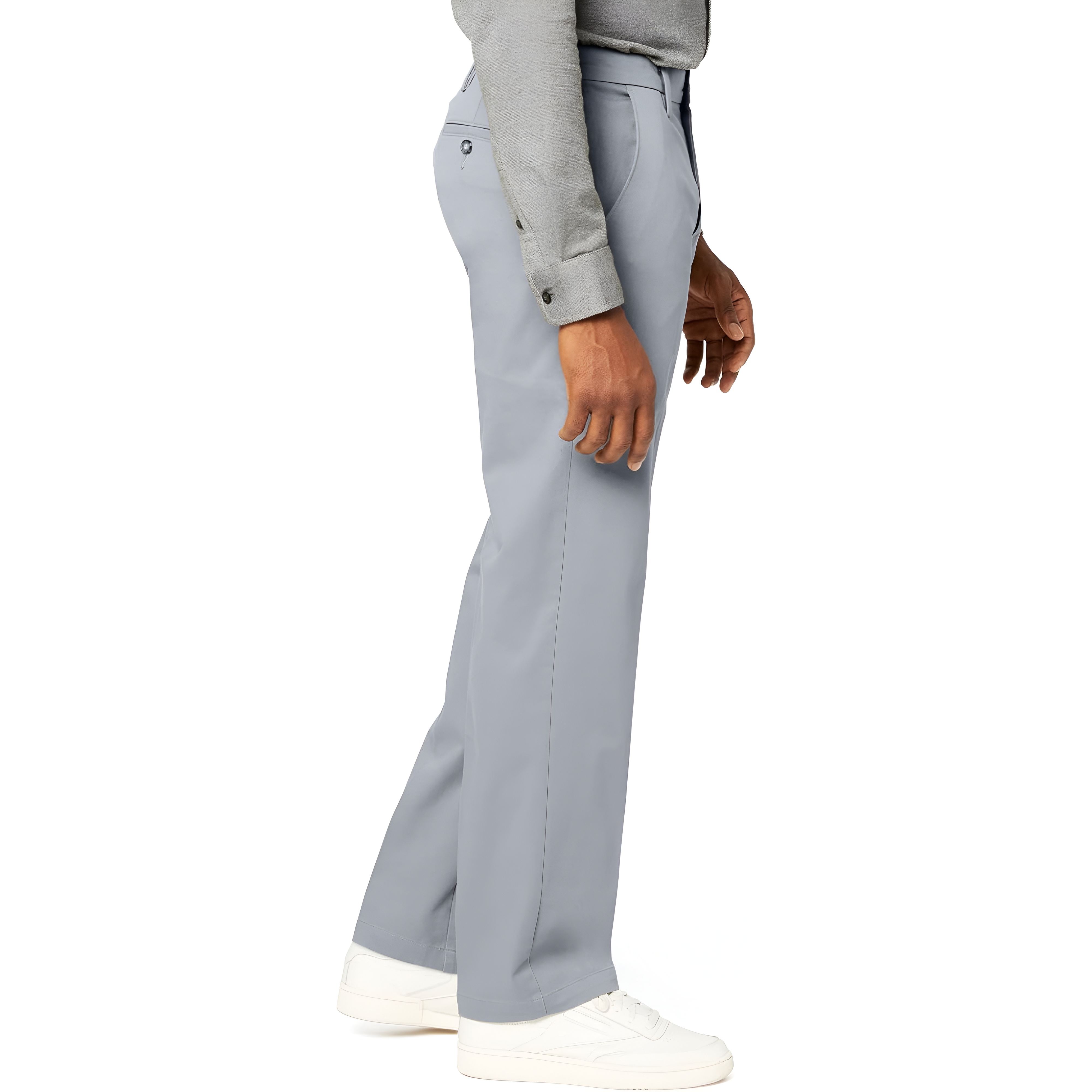 Classic Fit Pants With Flex Technology And Smooth Finish For MenClassic Fit Casual Flex Pants For Men - Image 3