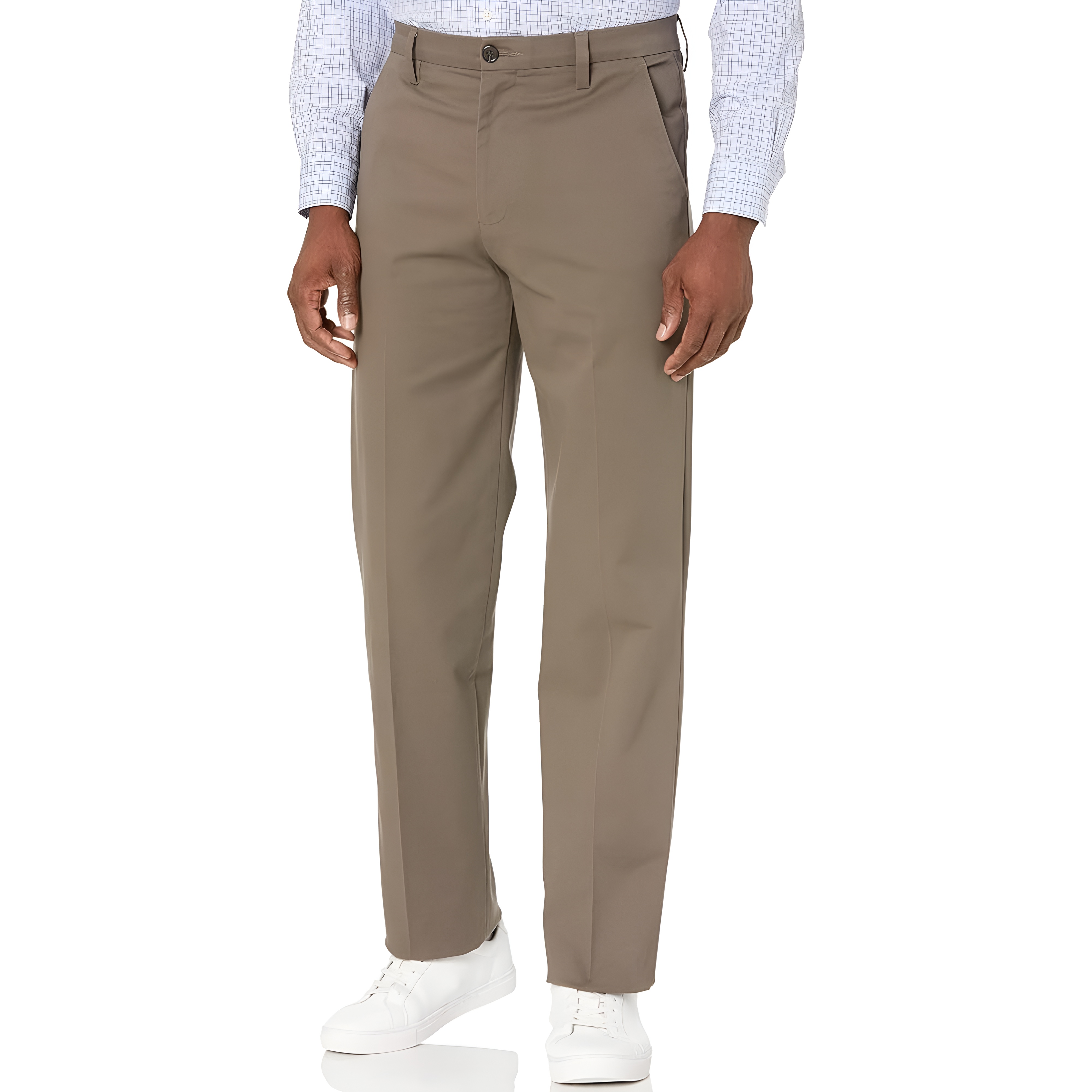Classic Fit Pants With Flex Technology And Smooth Finish For MenClassic Fit Casual Flex Pants For Men - Image 10