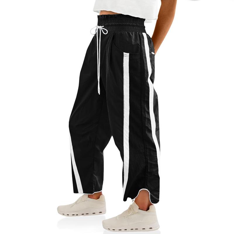 Lightweight Quick Dry Barrel Pants With Pockets