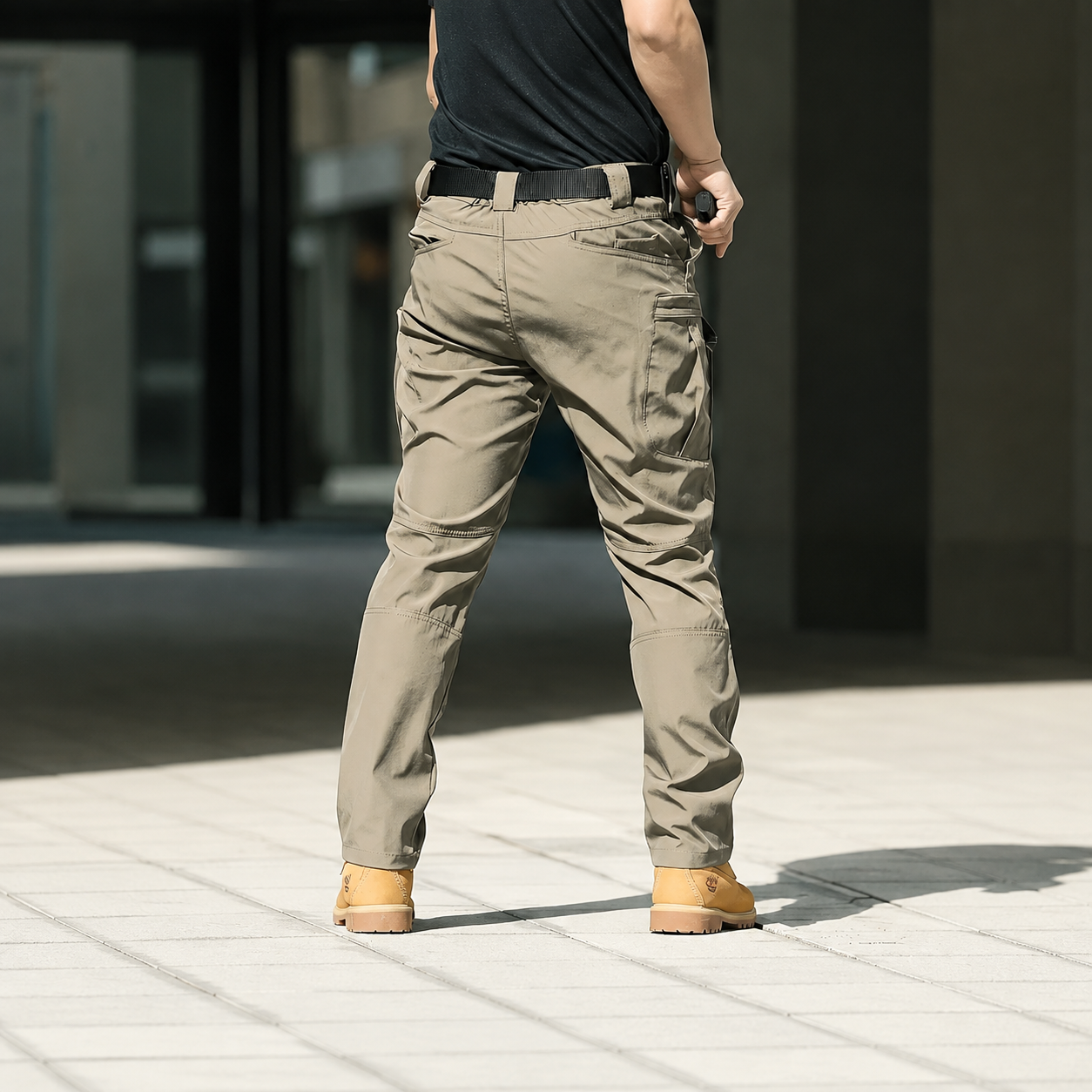 Stretch Cargo Work Pants With Multiple Pockets For Outdoor Men