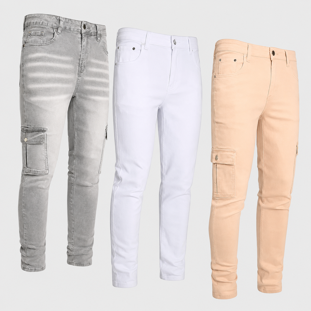 Pack Of 3 Slim Fit Ripped Fashion Jeans For Men