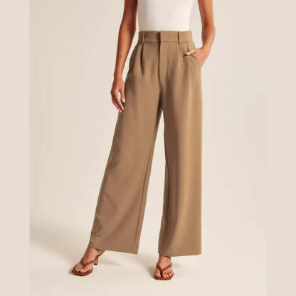 High Waist Tailored Wide Leg Pants-My Comfy Pant