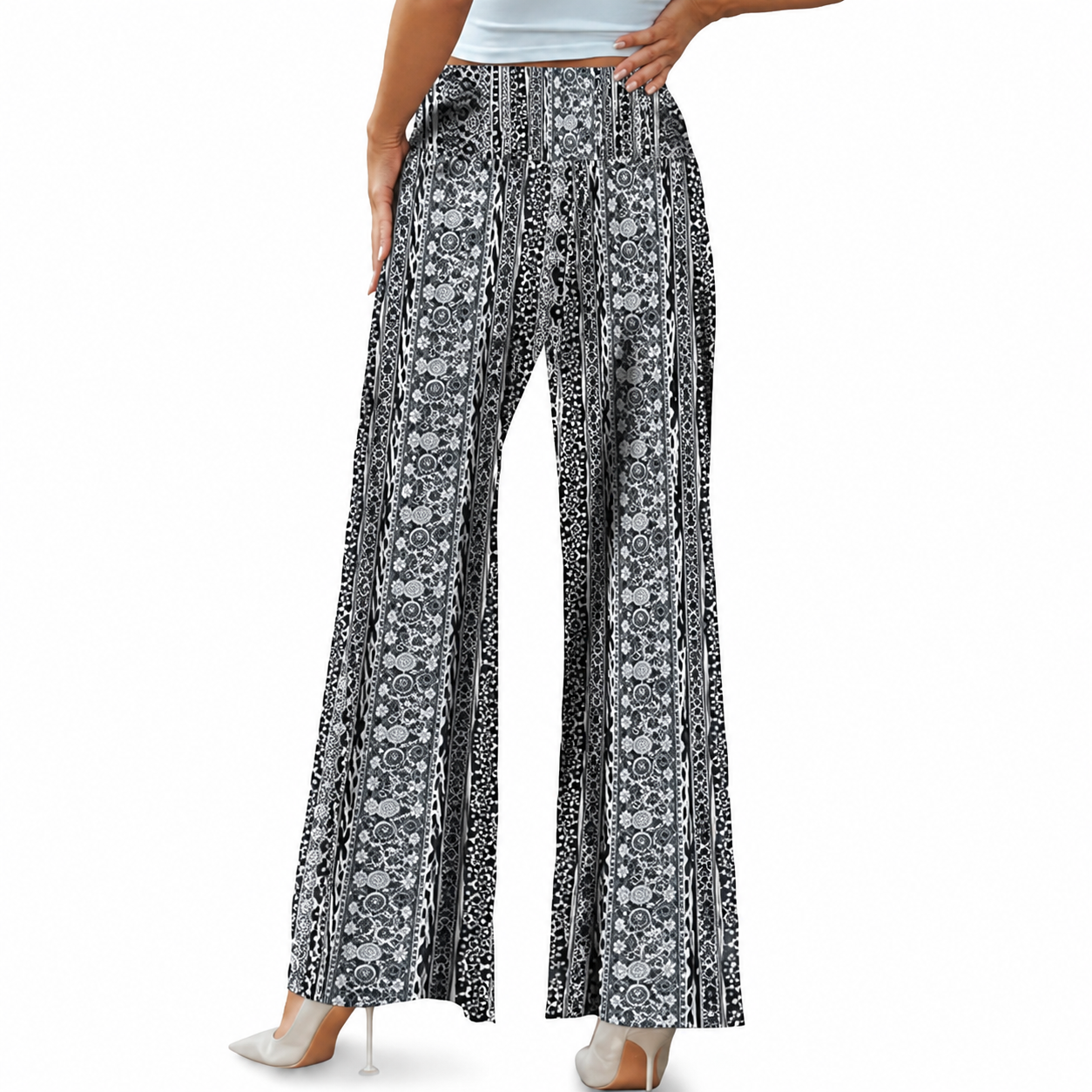 Casual Wide Flowy Loose Fit Pants For Women