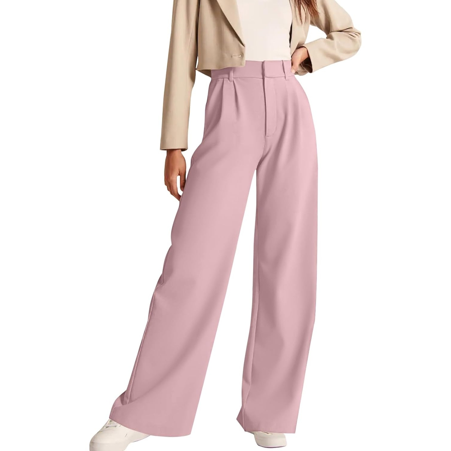 Solid Casual Pants With Pocket For Women