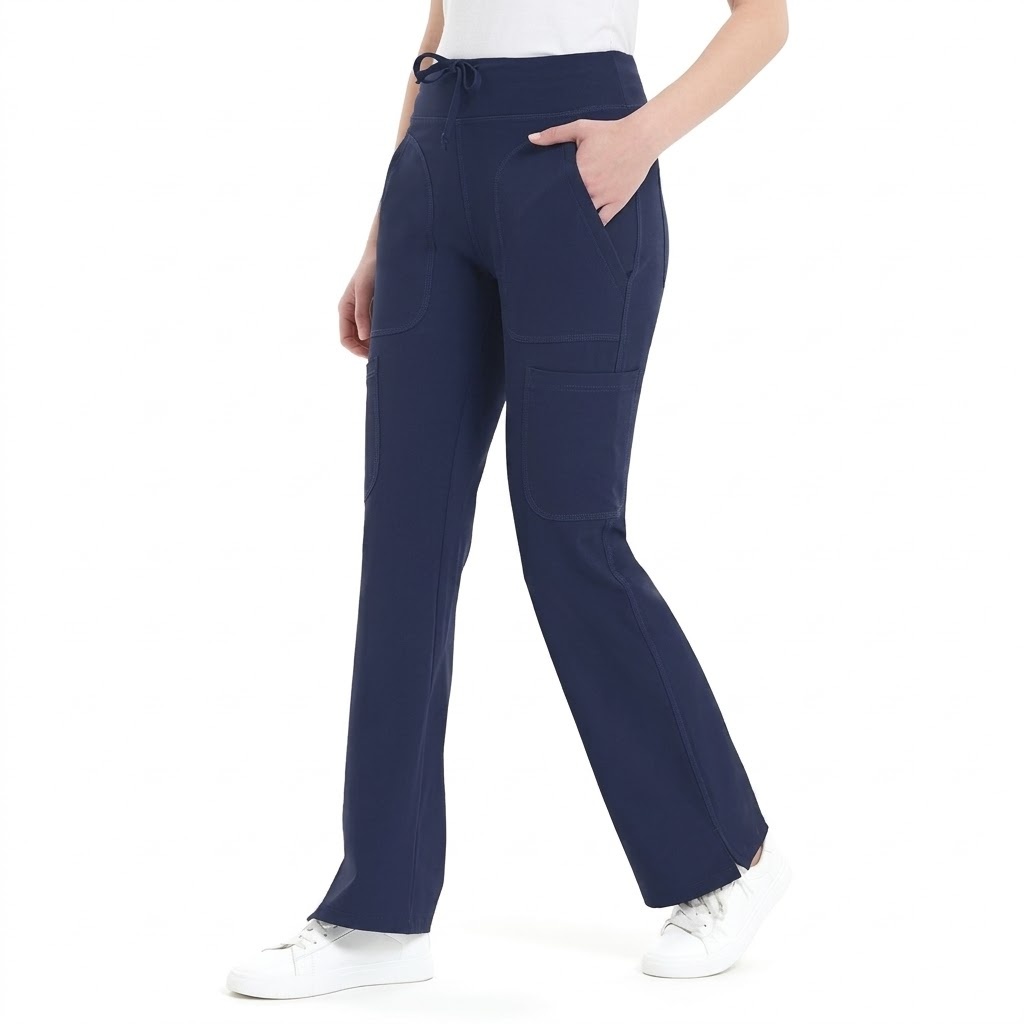 Mid Rise Yoga Pants With 5 Pockets For Women