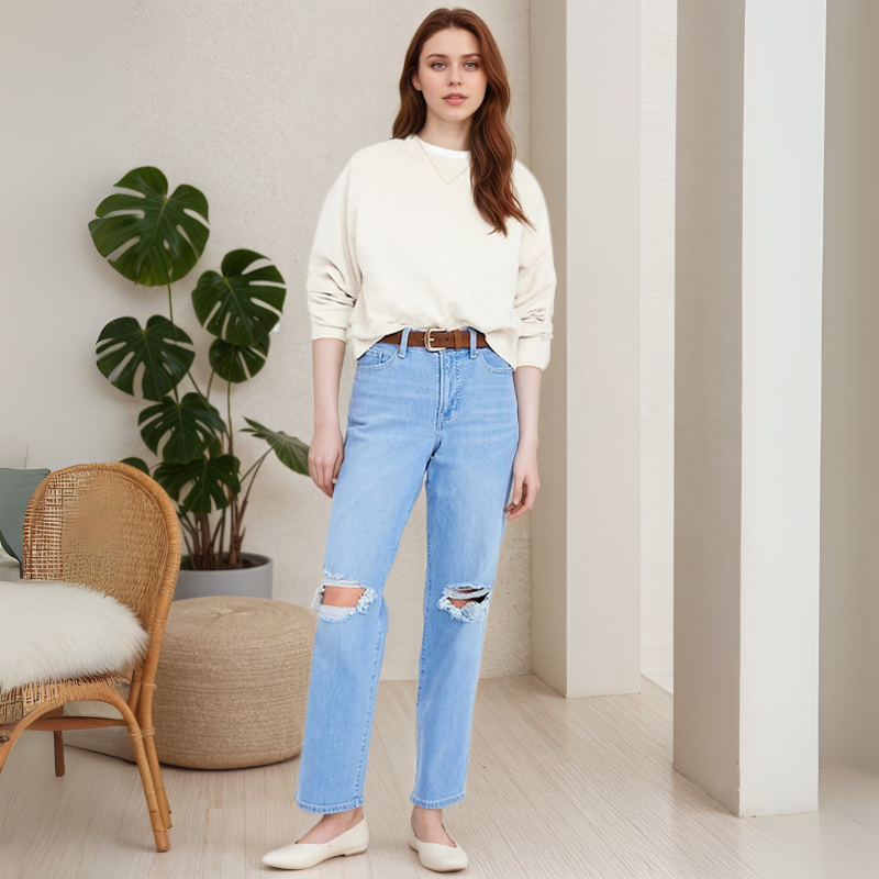 High-Waisted Loose Jeans For Women-My Comfy Pant