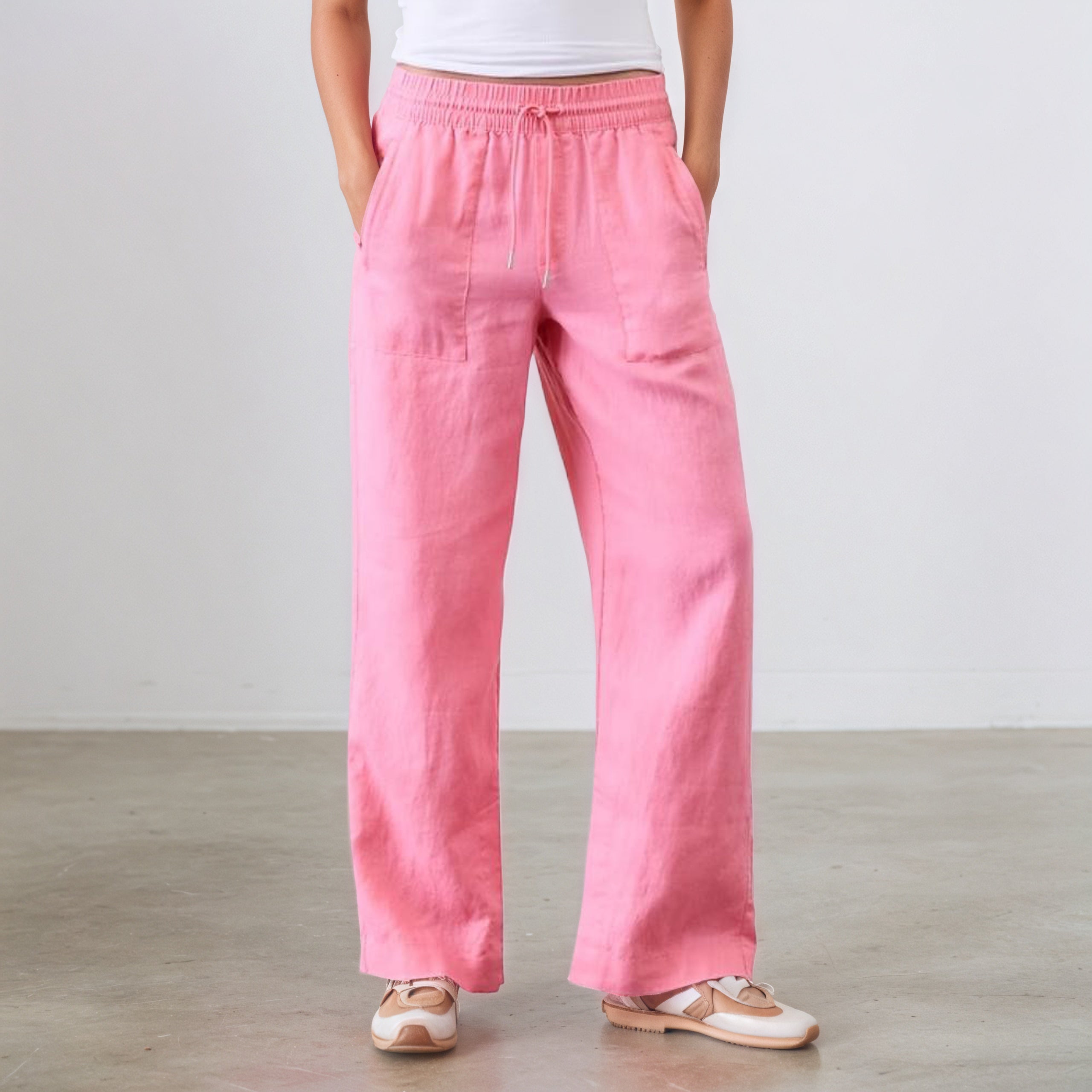 Women's Retreat Linen High Rise Wide Leg Pant-My Comfy Pant