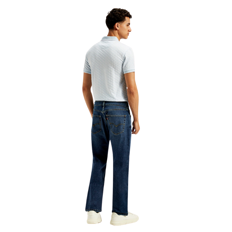 Men Blue Straight Fit Mid Rise Jeans-My Comfy Pant