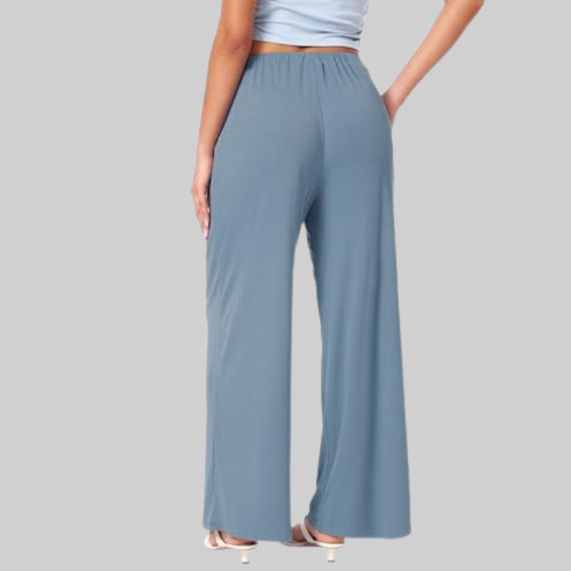 Women Palazzo Pants With Elastic PocketsPalazzo Pants With Elastic Pockets For Women - Image 11