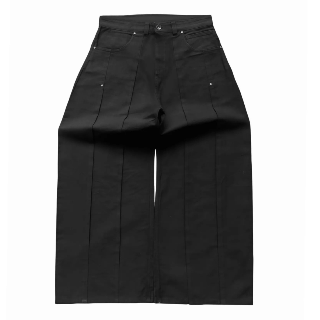 Pleated Wide Cut Tailored Suit Trousers