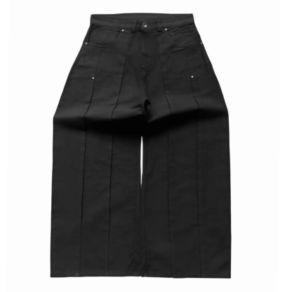 Pleated Wide Cut Tailored Suit Trousers