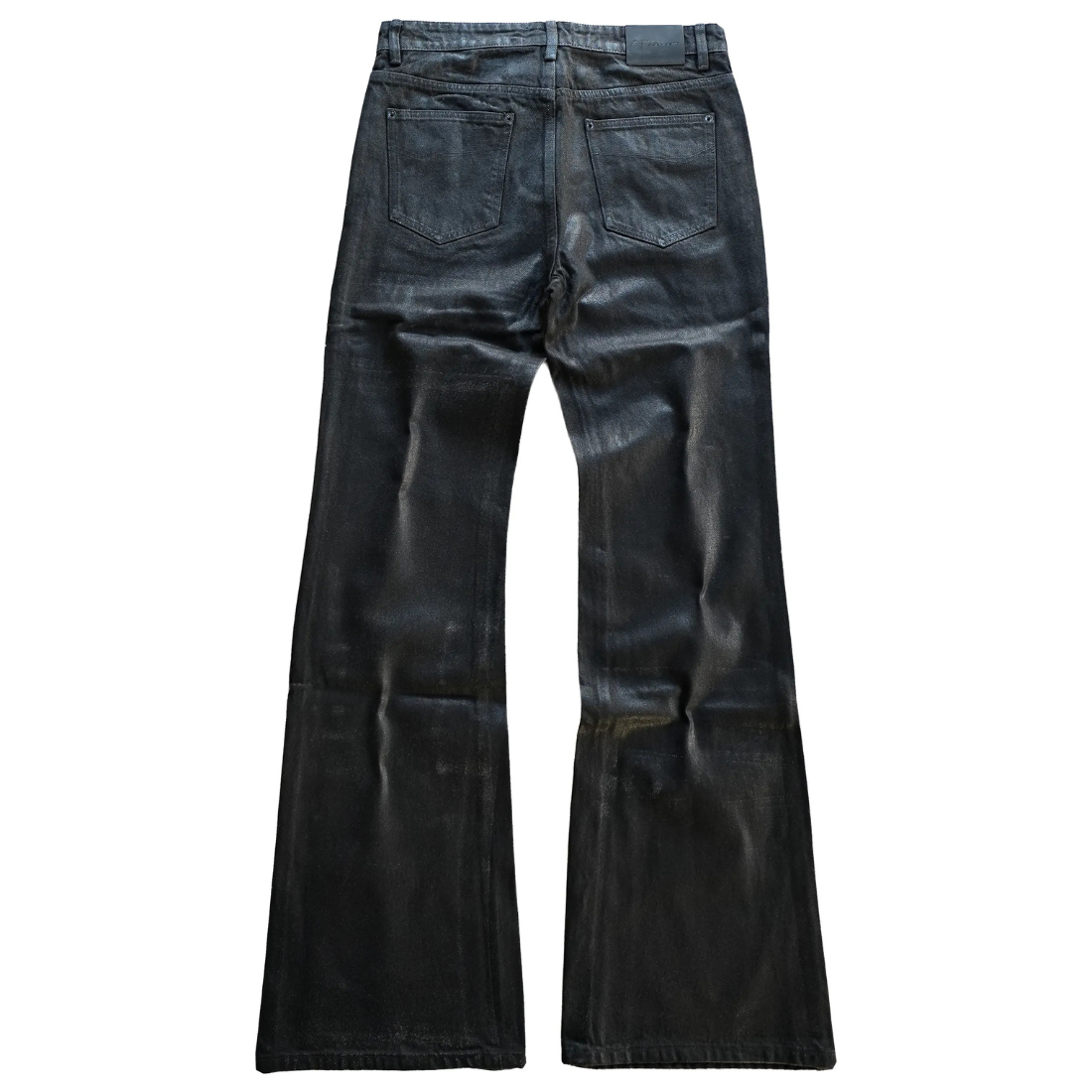 Waxed Denim Heavyweight Button Closure Jeans