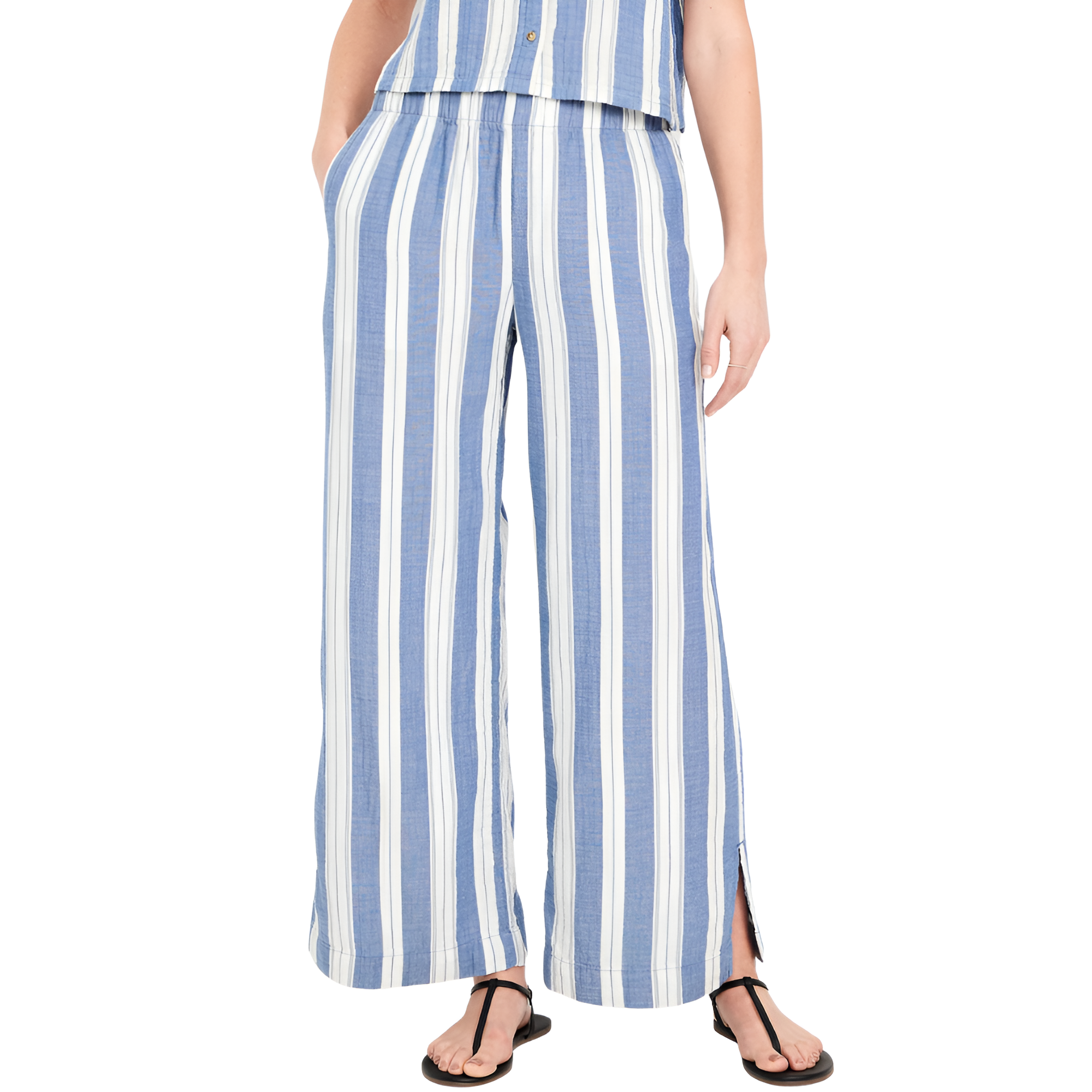 High Rise Crinkle Gauze Super Wide Pants-My Comfy Pant