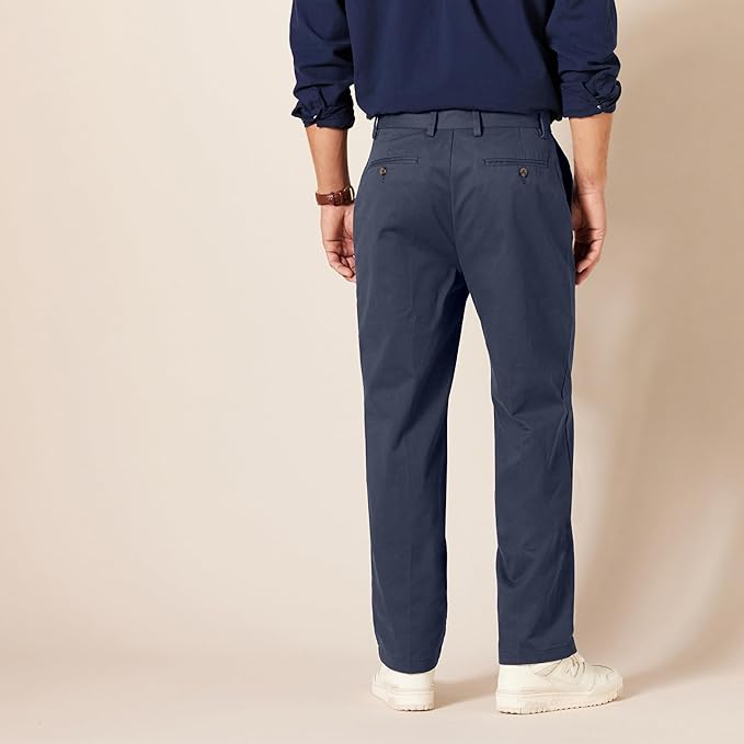 Men's Classic-Fit Wrinkle-Resistant Flat-Front Chino Pant