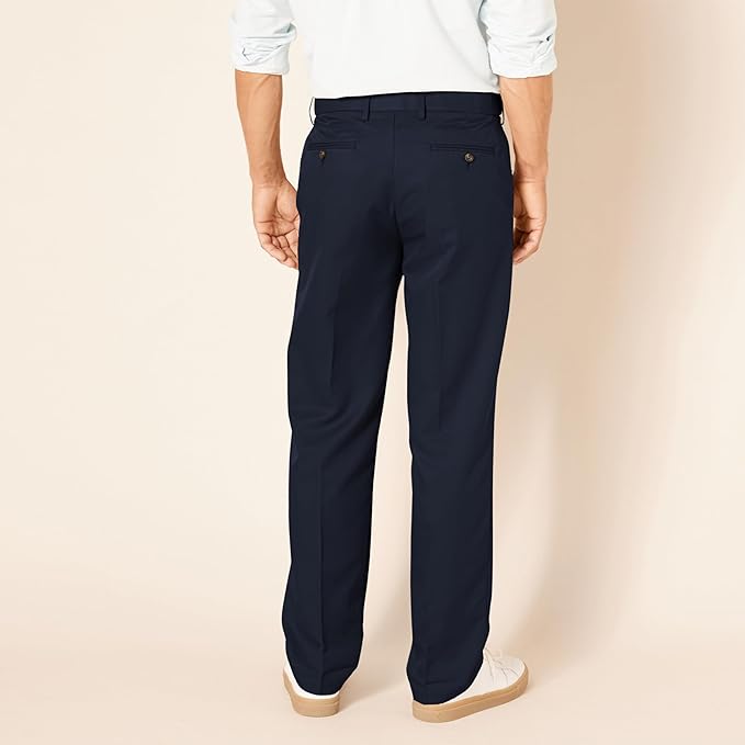Classic Fit Flat Front Dress Pants for Men