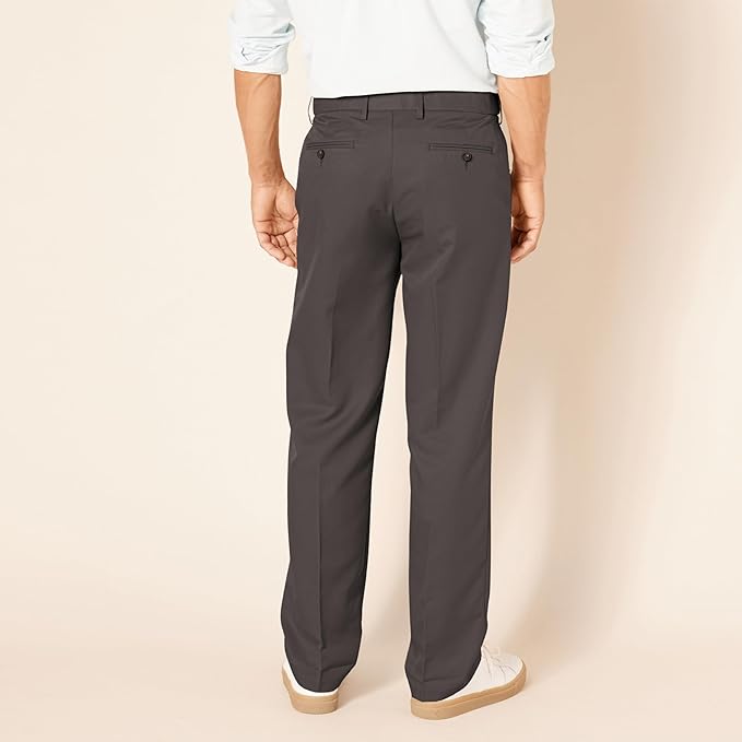 Classic Fit Flat Front Dress Pants for Men