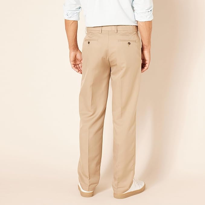Classic Fit Flat Front Dress Pants for Men