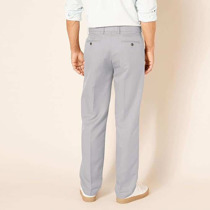 Classic Fit Flat Front Dress Pants for Men