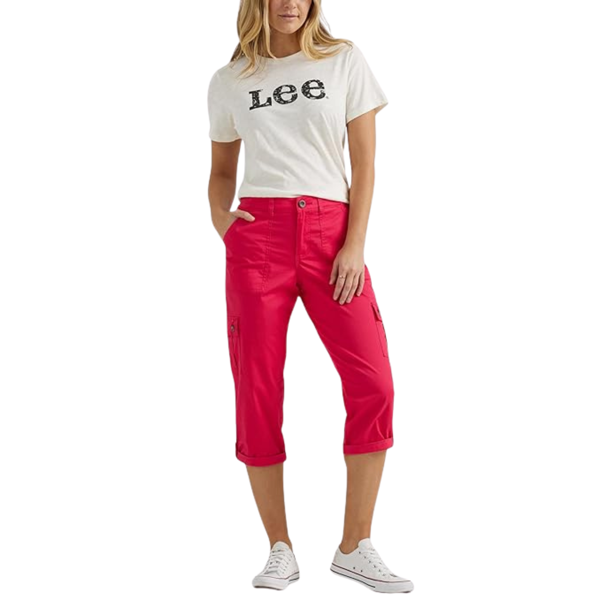 Comfortable And Casual Utility Capri Pants With Pockets For Women