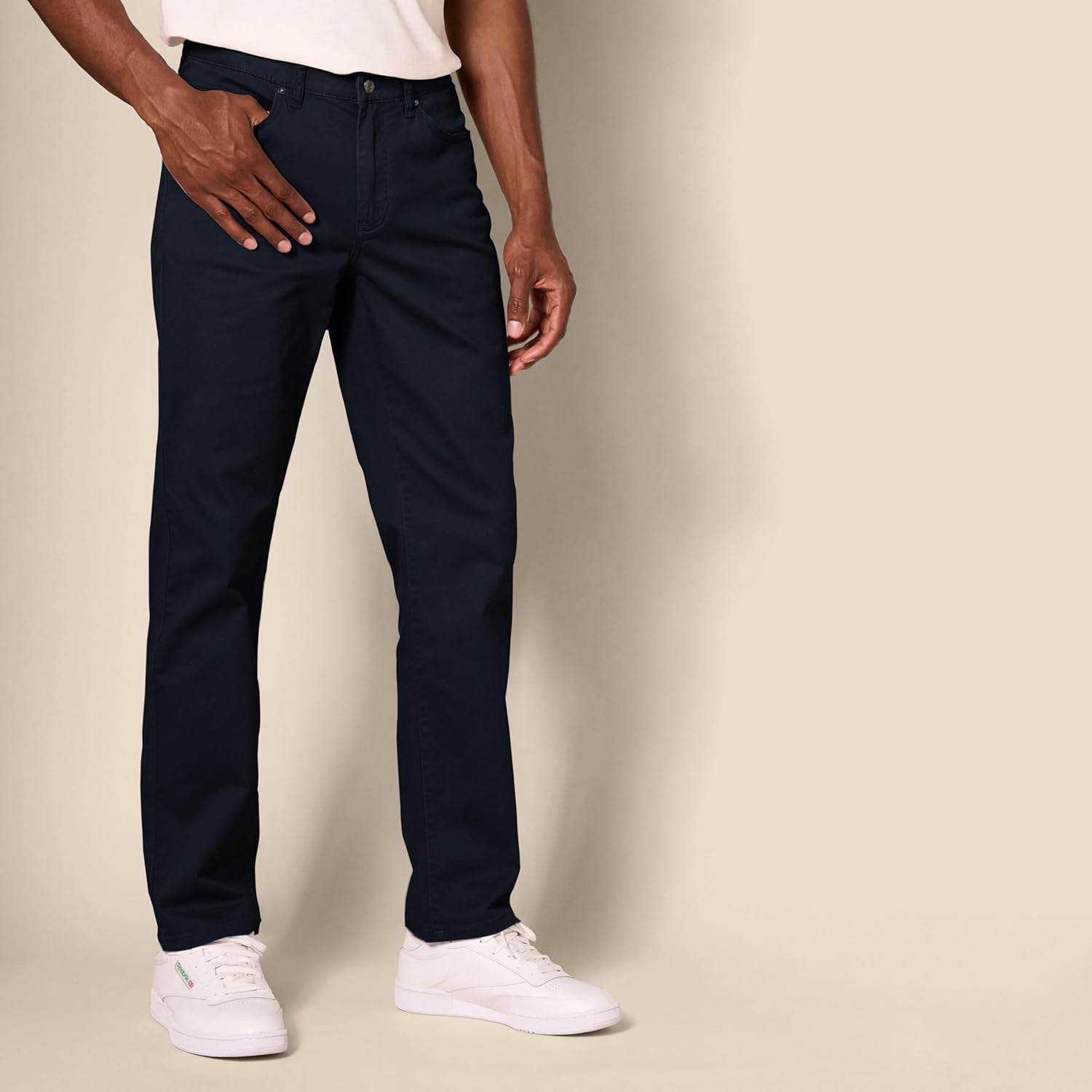 Straight Fit 5 Pocket Stretch Twill PantsStraight Fit 5 Pocket Stretchable Twill Pants - Image 38